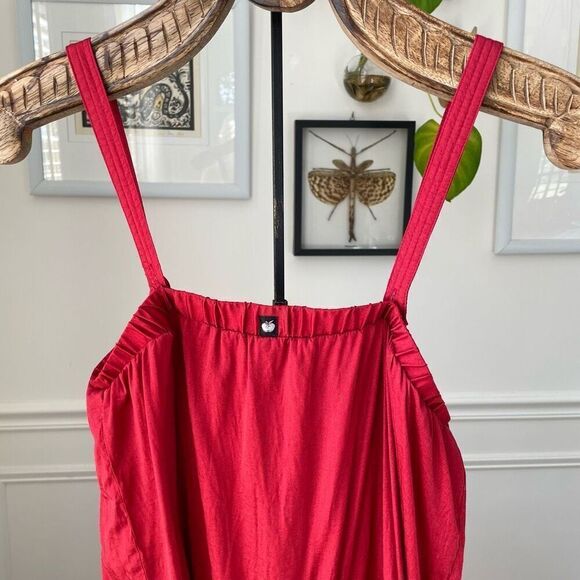 Vintage Y2K Apple Bottoms Red Satin Romper Removable Straps M - Picture 12 of 15